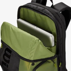 Wilson Blade V8 Backpack - Black/Green -Tennis Gear Online Bladebackpack2