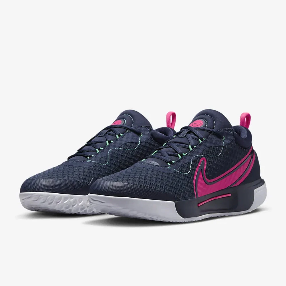 Nike Court Zoom Pro (Men's) - Obsidian/Green Glow/White/Hyper Pink 5 Nike Court Zoom Pro (Men's) - Obsidian/Green Glow/White/Hyper Pink - Image 5