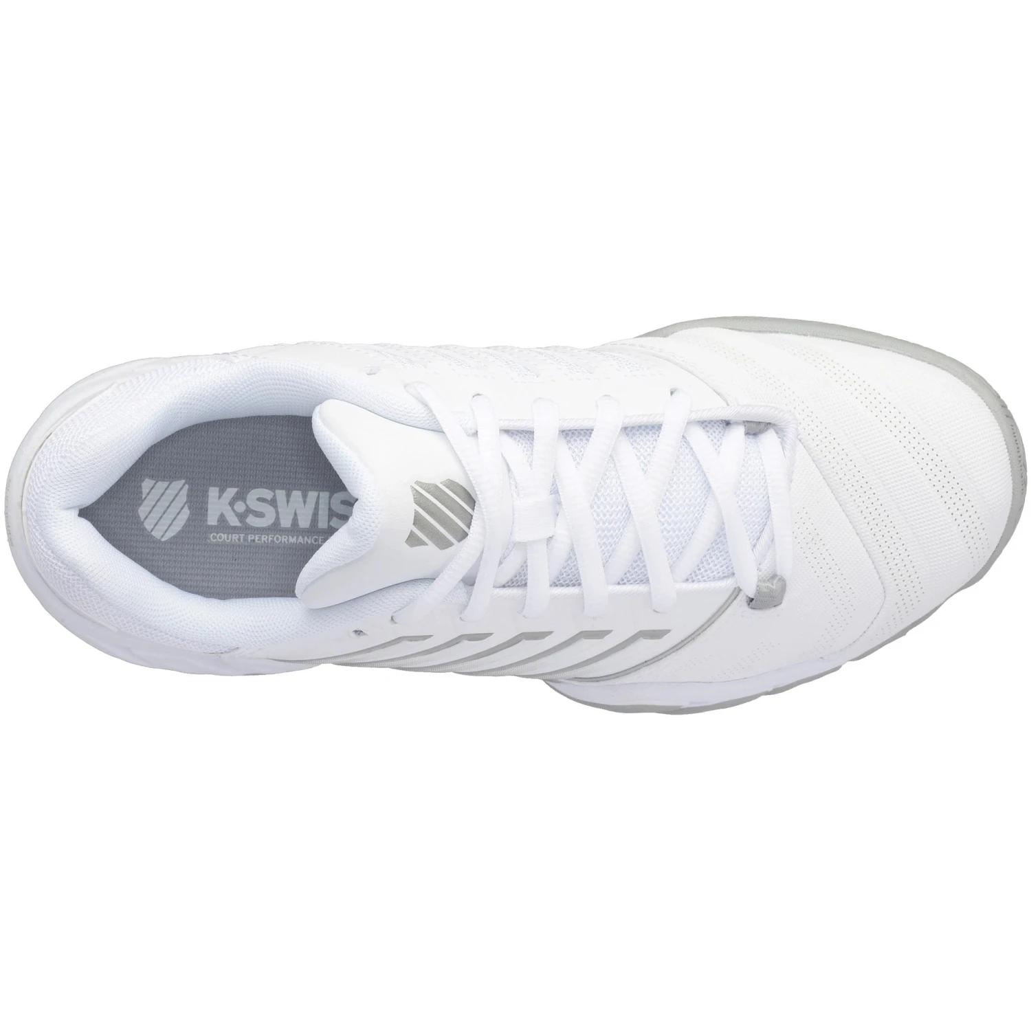 K-Swiss Bigshot Light 4 (Junior's) - White/High-Rise/Silver 3 K-Swiss Bigshot Light 4 (Junior's) - White/High-Rise/Silver - Image 3