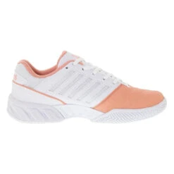 K-Swiss Bigshot Light 4 (Women's) - Peach Amber/White/Asphalt 5 K-Swiss Bigshot Light 4 (Women's) - Peach Amber/White/Asphalt -Tennis Gear Online K96989 683 A