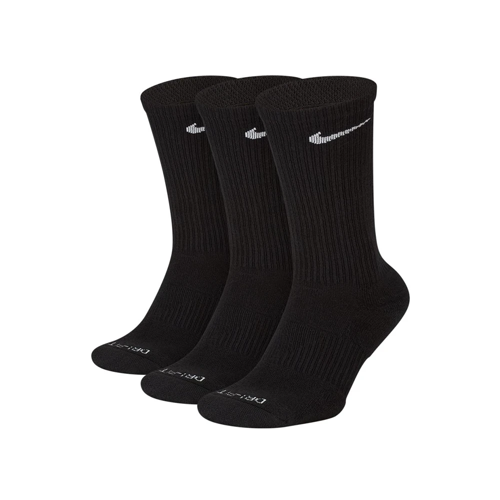 Nike Everyday Plus Cushioned Crew Socks (3-Pack) - Black 1 Nike Everyday Plus Cushioned Crew Socks (3-Pack) - Black