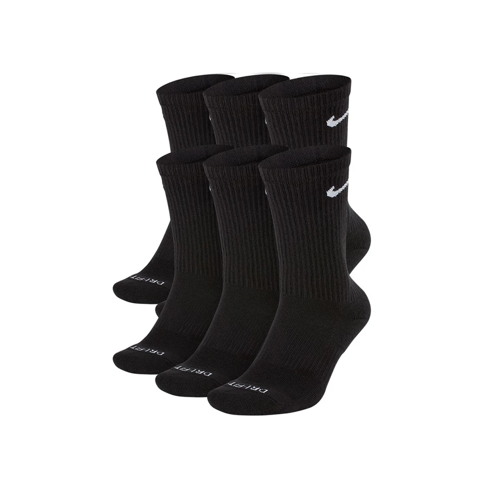 Nike Everyday Plus Cushioned Crew Socks (6-Pack) - Black 1 Nike Everyday Plus Cushioned Crew Socks (6-Pack) - Black
