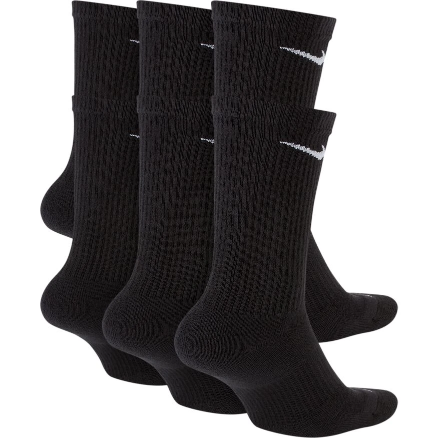 Nike Everyday Plus Cushioned Crew Socks (6-Pack) - Black 2 Nike Everyday Plus Cushioned Crew Socks (6-Pack) - Black - Image 2