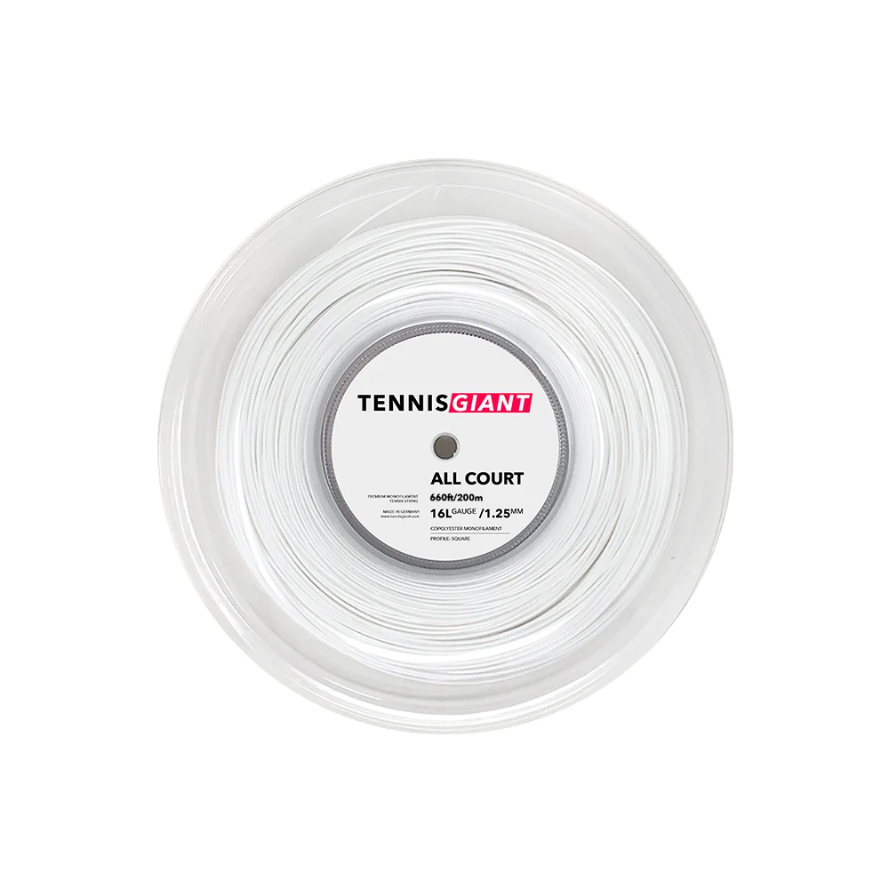 Tennis Giant All Court 16L Reel (200m) - White 1 Tennis Giant All Court 16L Reel (200m) - White