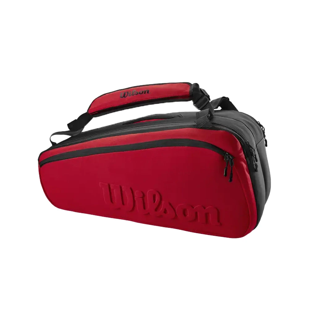 Wilson Clash V2 Super Tour 6 Pack Bag - Black/Red 1 Wilson Clash V2 Super Tour 6 Pack Bag - Black/Red
