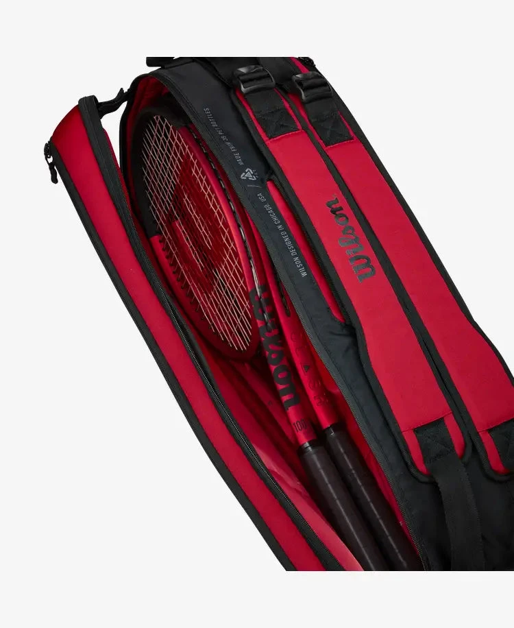 Wilson Clash V2 Super Tour 6 Pack Bag - Black/Red 3 Wilson Clash V2 Super Tour 6 Pack Bag - Black/Red - Image 3