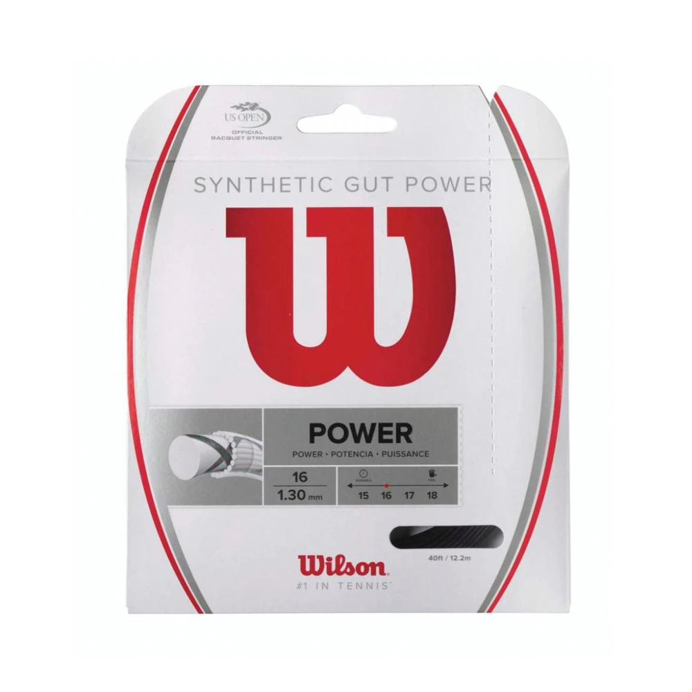 Wilson Synthetic Gut Power 16 Pack - Black 1 Wilson Synthetic Gut Power 16 Pack - Black