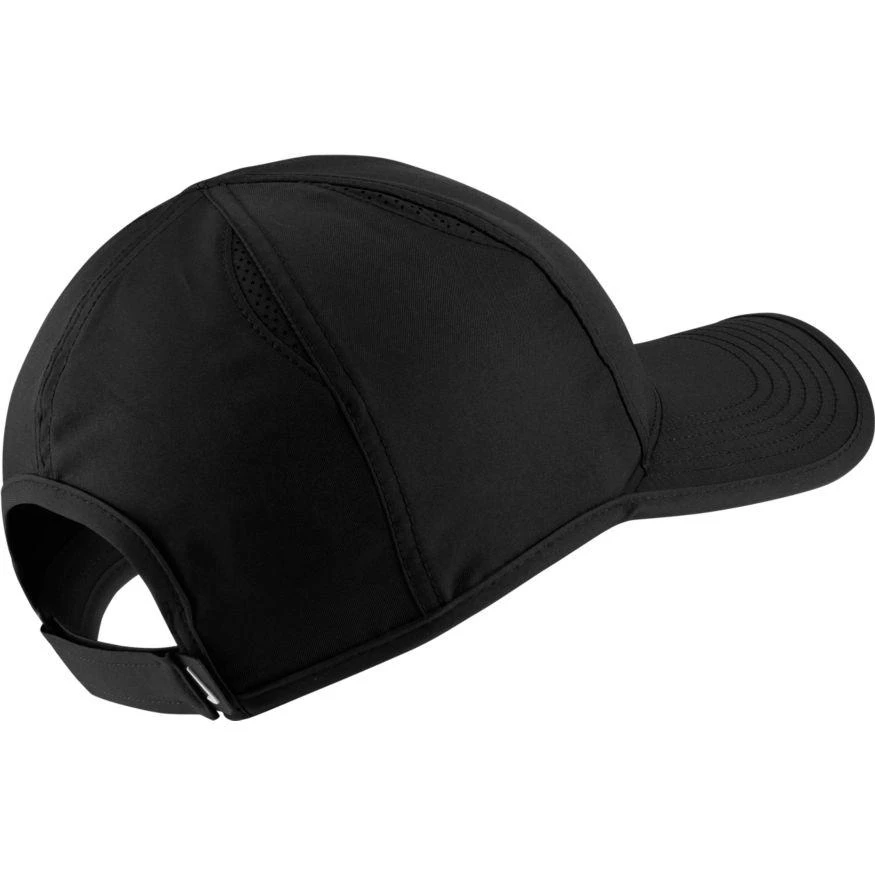Nike Court AeroBill Featherlight Tennis Cap (Women's Fit) - Black/White 2 Nike Court AeroBill Featherlight Tennis Cap (Women's Fit) - Black/White - Image 2