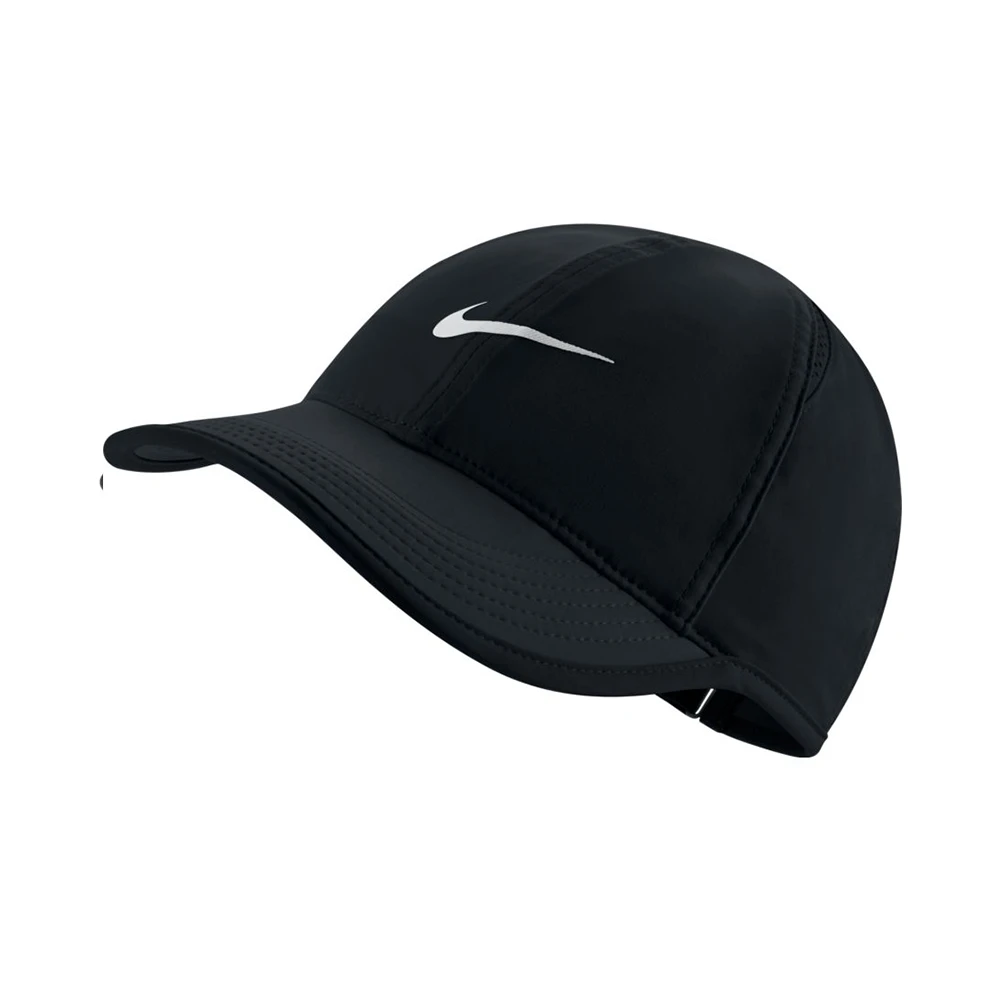 Nike Court AeroBill Featherlight Tennis Cap (Women's Fit) - Black/White 1 Nike Court AeroBill Featherlight Tennis Cap (Women's Fit) - Black/White