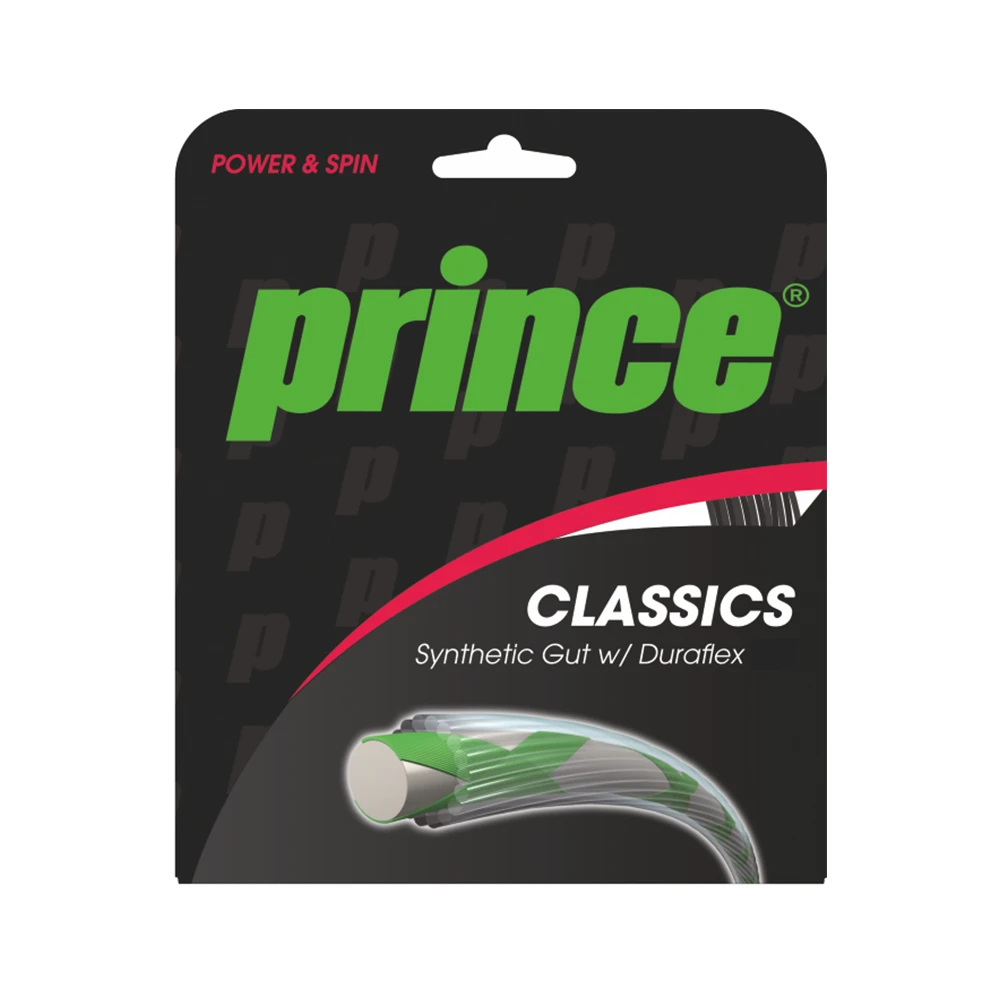 Prince Synthetic Gut W/Duraflex 16 Pack - Black 1 Prince Synthetic Gut W/Duraflex 16 Pack - Black