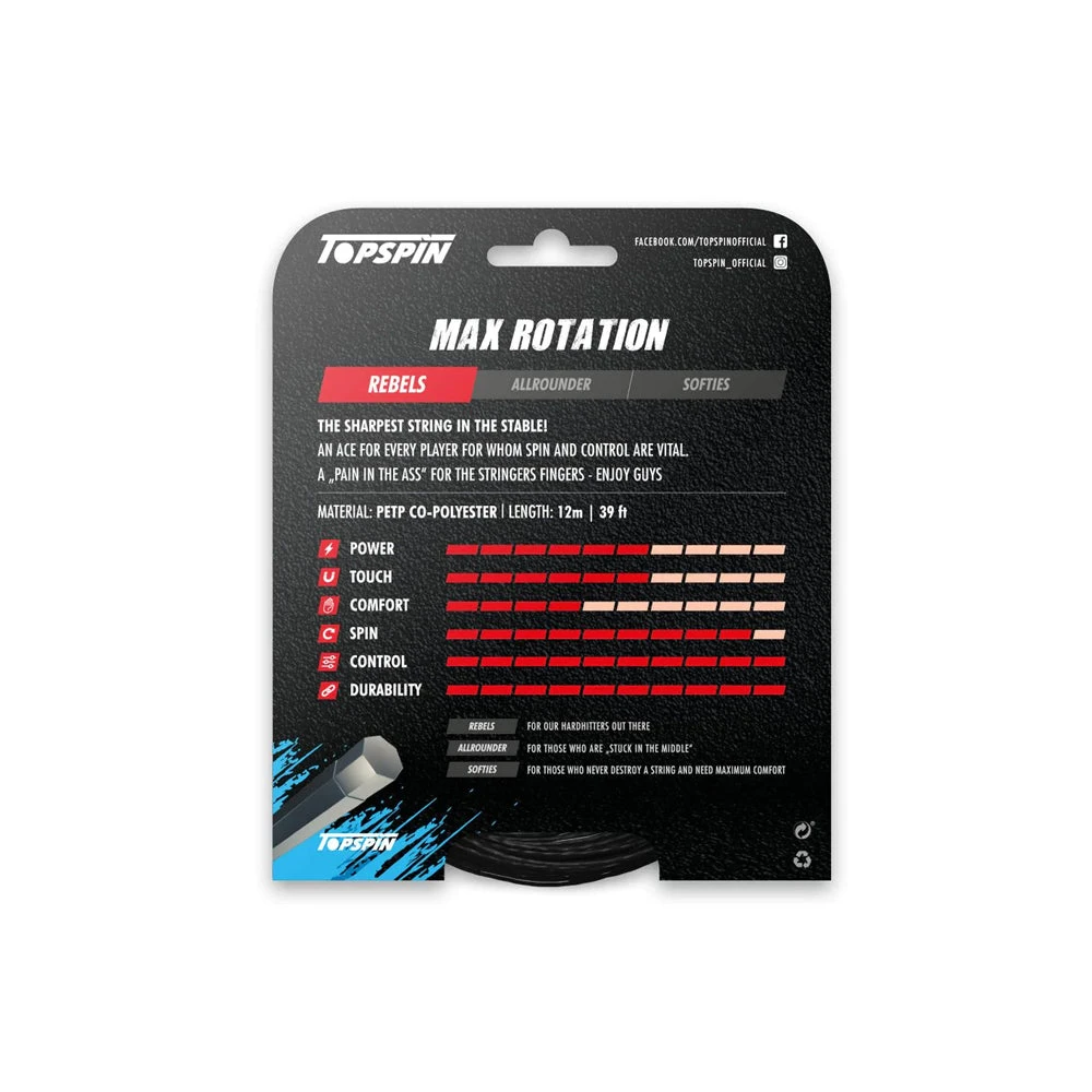 Topspin Max Rotation (1.31mm) - Black 2 Topspin Max Rotation (1.31mm) - Black - Image 2